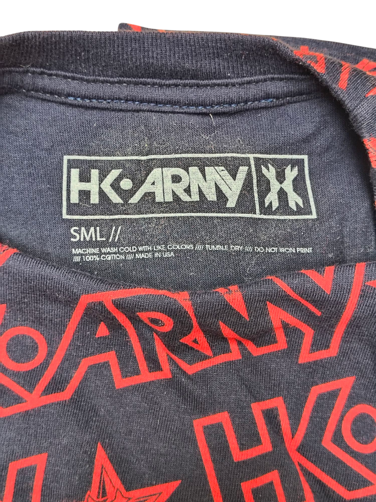 HK Army Russian Legion All Over Paintball Blue/Red Mens Small T-Shirt image 3