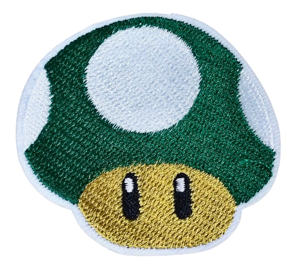 Nintendo Super Mario - 1 Up Mushroom Embroidered Iron On 2.5" Patch