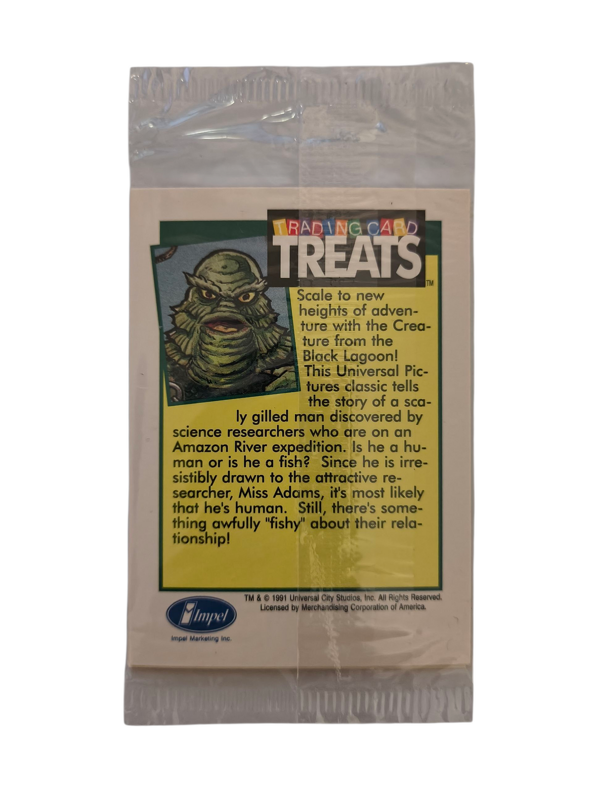 1991 Impel Safe Kids Universal Monsters Trading Card Treats Sealed Pack image 2
