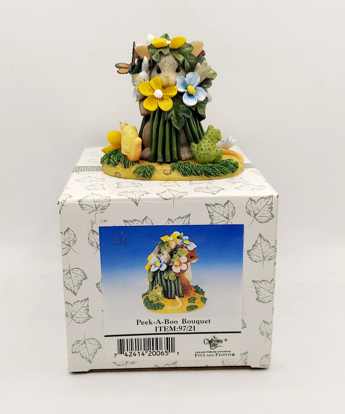 Fitz and Floyd Charming Tails Peek-A-Boo Bouquet Figurine 97/21 image 2
