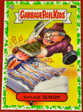 2022 Garbage Pail Kids GPK Book Worms Savage Simon 90a Green Parallel