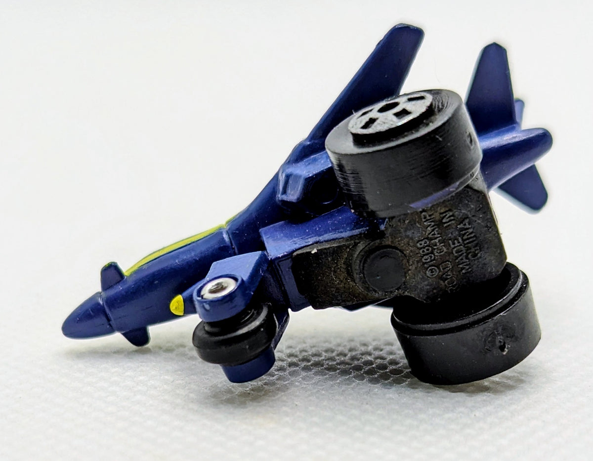 1988 Micro Machines Road Champs Jet Plane Blue Yellow image 3