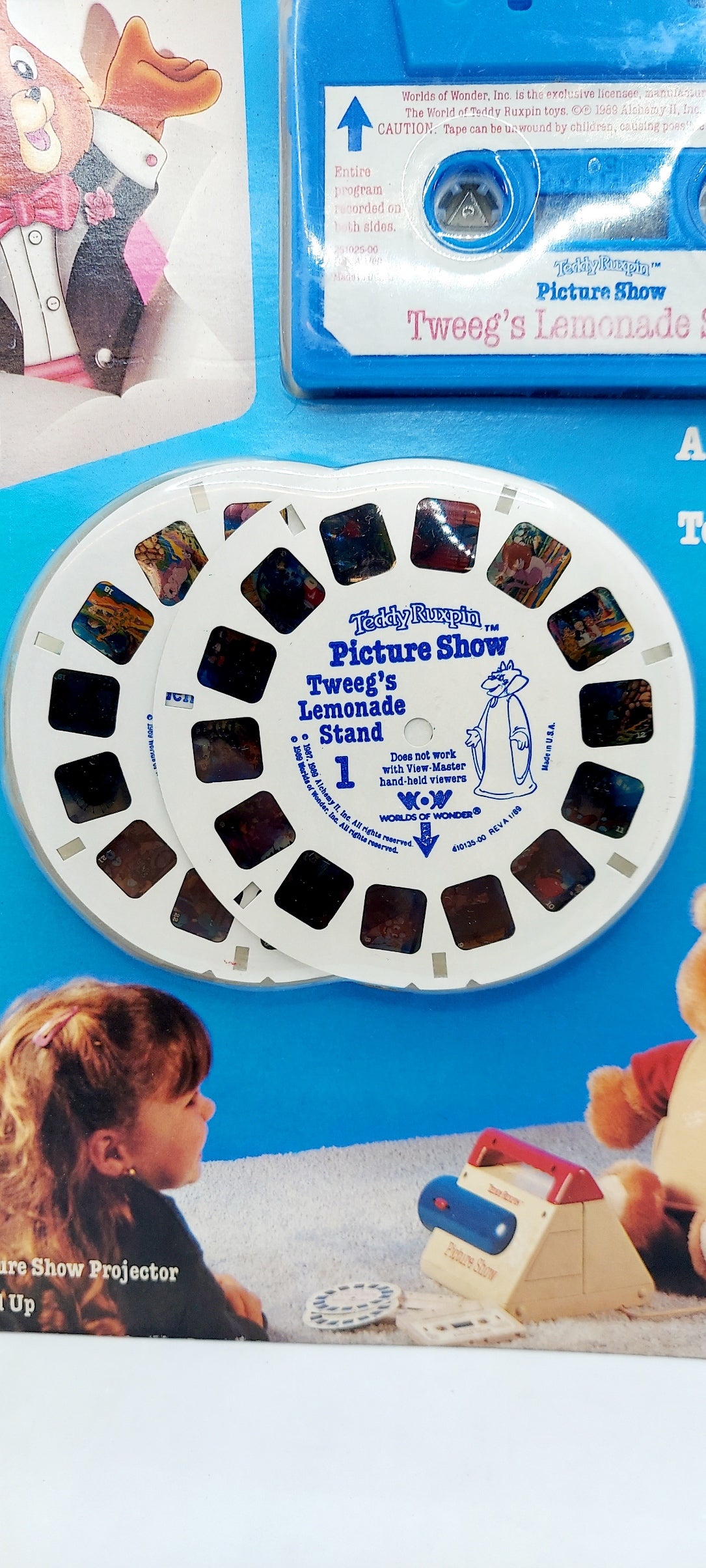 1989 Teddy Ruxpin Picture Show Slide Story Tape Tweegs Lemonade Stand image 3