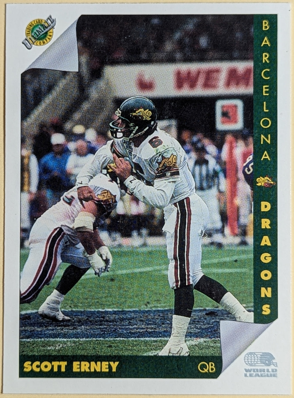 1992 Ultimate World League of American Football Scott Erney #4