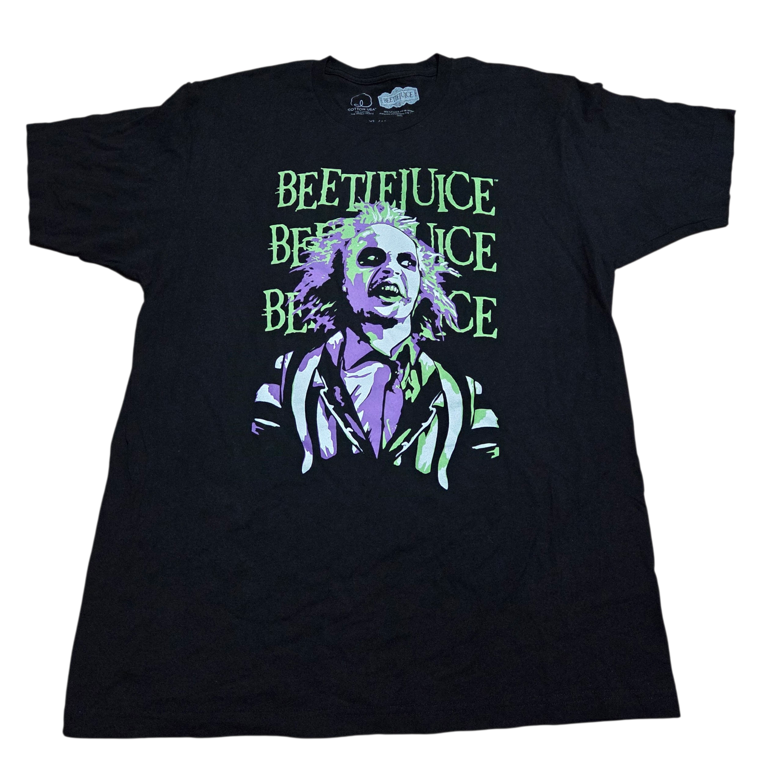 Cotton USA Beetlejuice Beetlejuice Beetlejuice Character Graphic T-Shirt Size XL