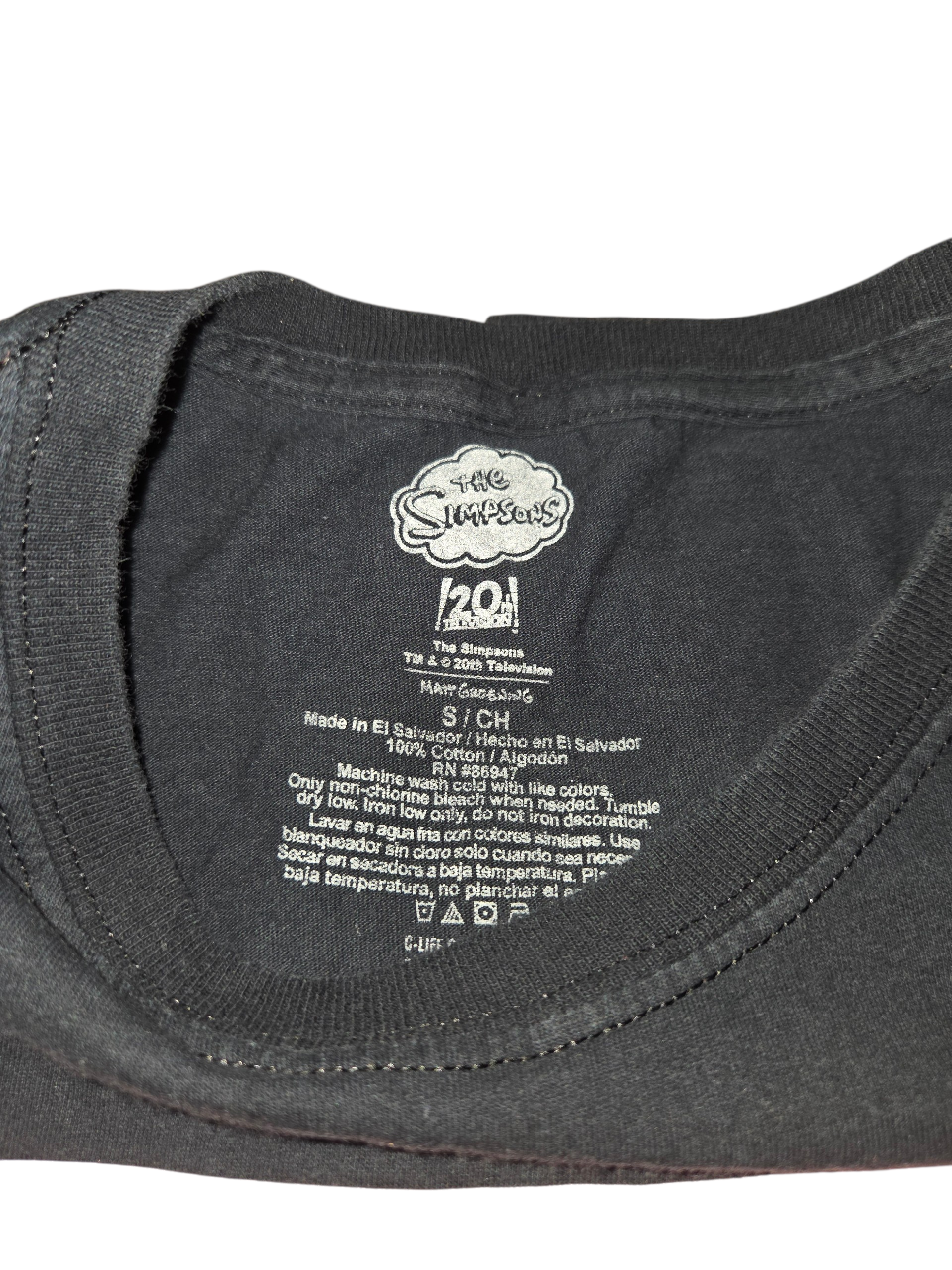 C-Life Group The Simpsons Family On Couch Graphic Black T-Shirt Size Small image 3
