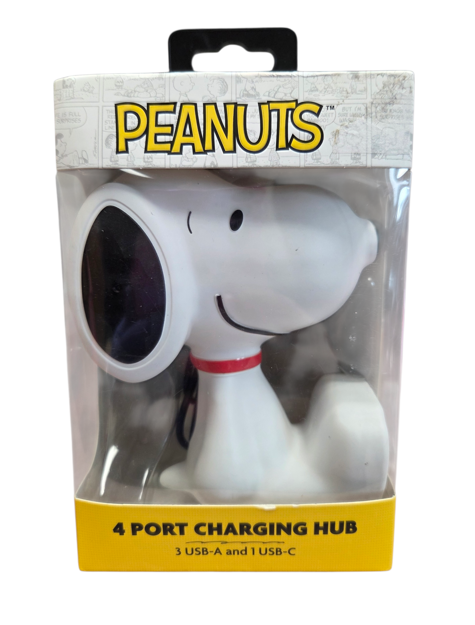 2025 Peanuts Snoopy 4-Port Charging Hub USB-A/USB-C Battery Data Transfer