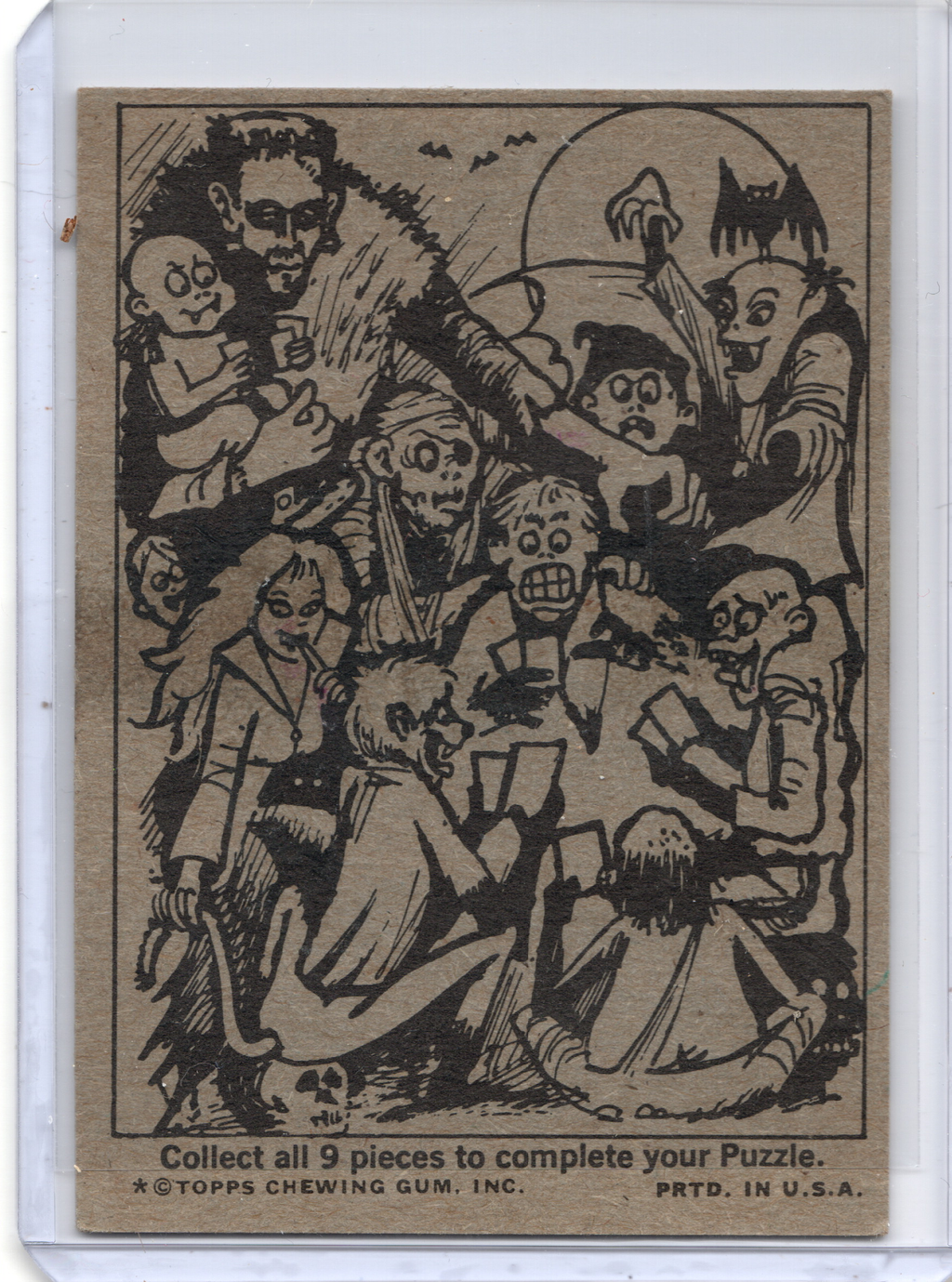 1974 Topps Monster Initials Puzzle Sticker Card - Top Right image 2