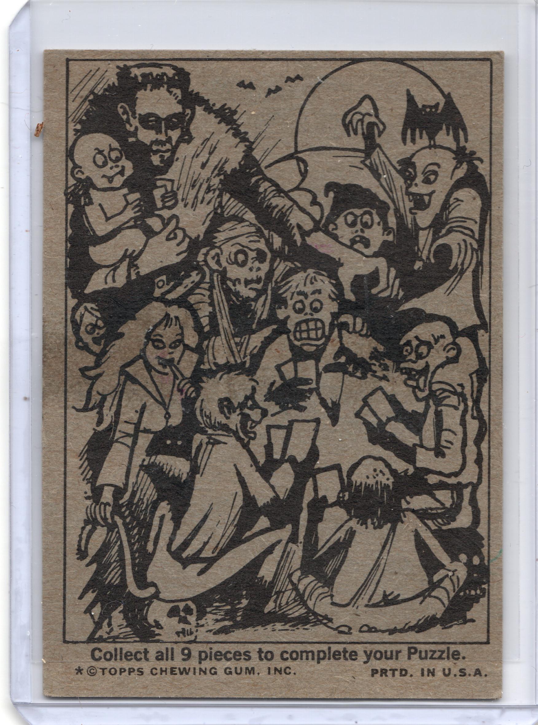 1974 Topps Monster Initials Puzzle Sticker Card - Top Right image 2