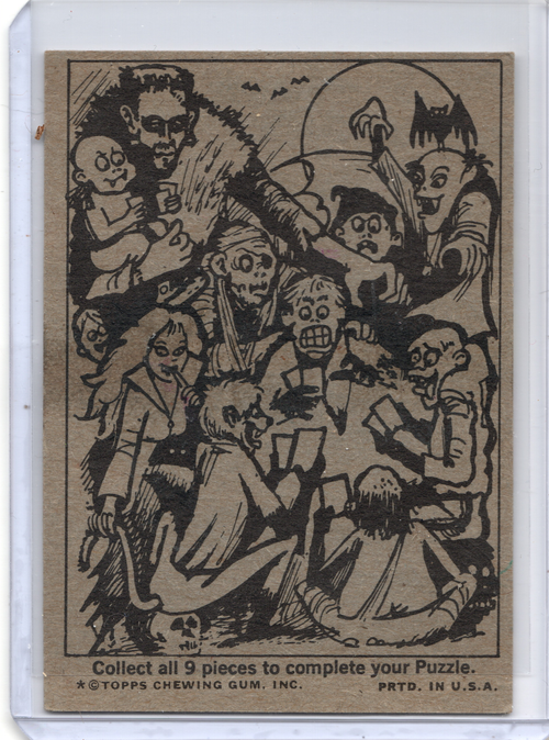 1974 Topps Monster Initials Puzzle Sticker Card - Top Right image 2