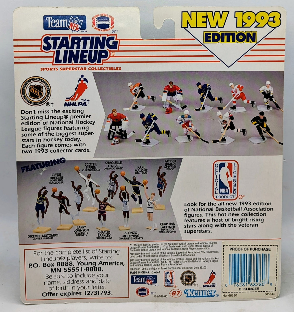 1993 Kenner Starting Lineup David Klingler Cincinnati Bengals Rookie NFL Figure image 2