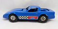 1980's Strombecker Tootsie Toys Blue Chevrolet Corvette Plastic Car 11 Inch