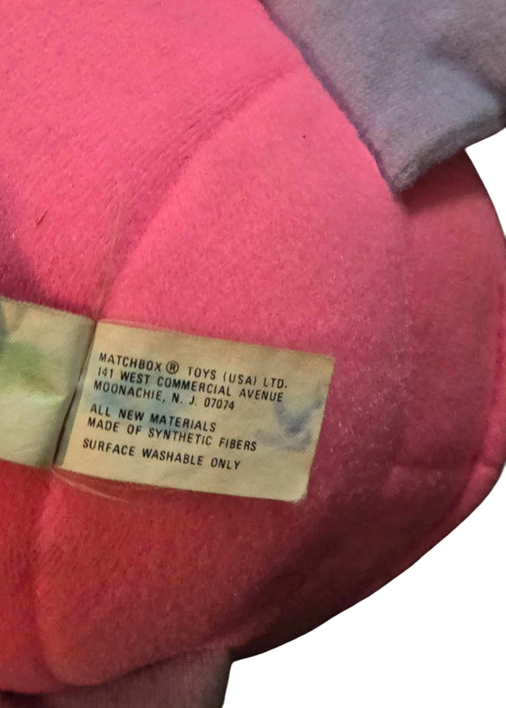 1986 Matchbox Grumples Razzcale Toy Pink Purple Rasberry Blowing Plush image 4