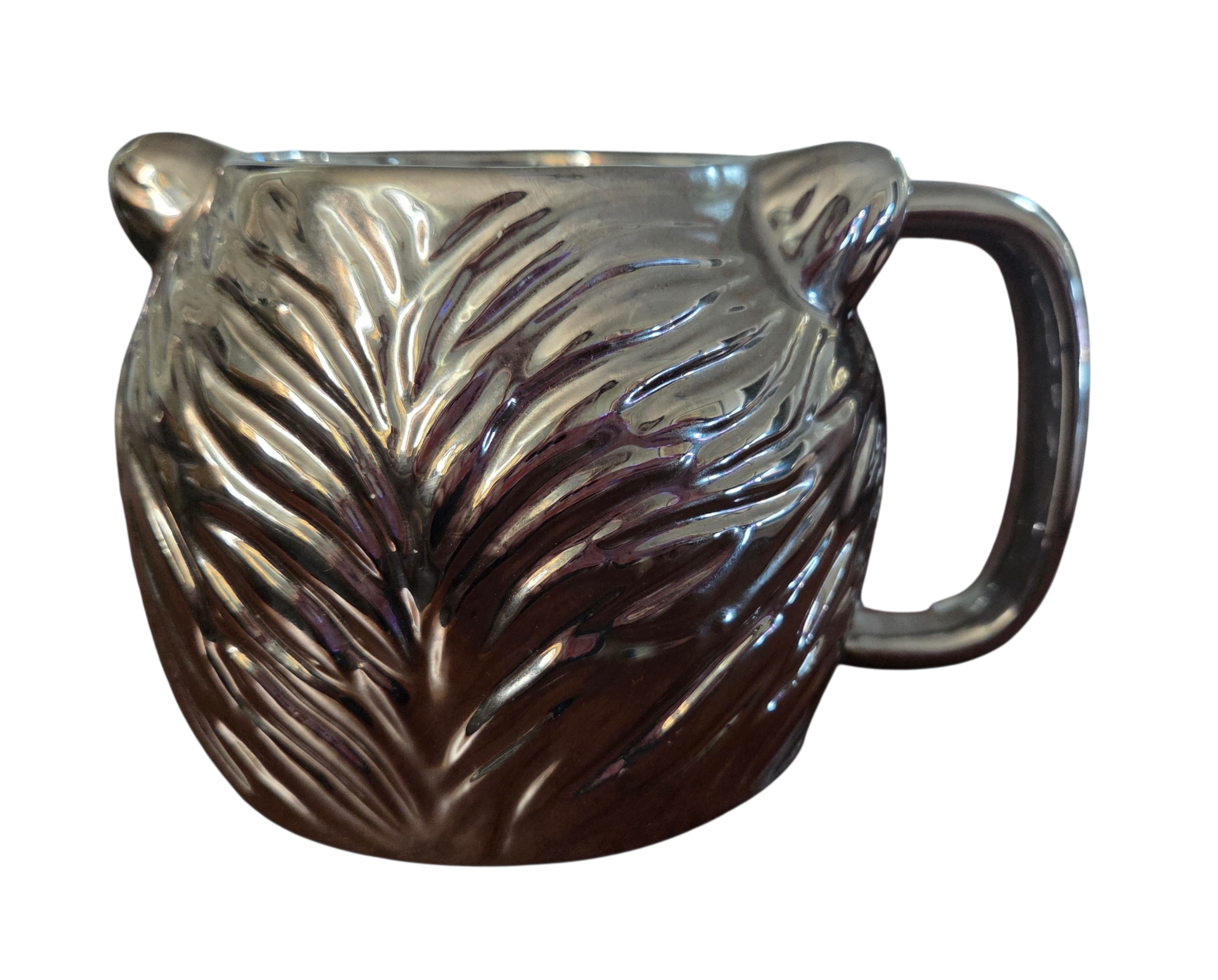 Paladone Large Silver Metallic Bear Shaped Right Handed Ceramic Mug Adorable image 3