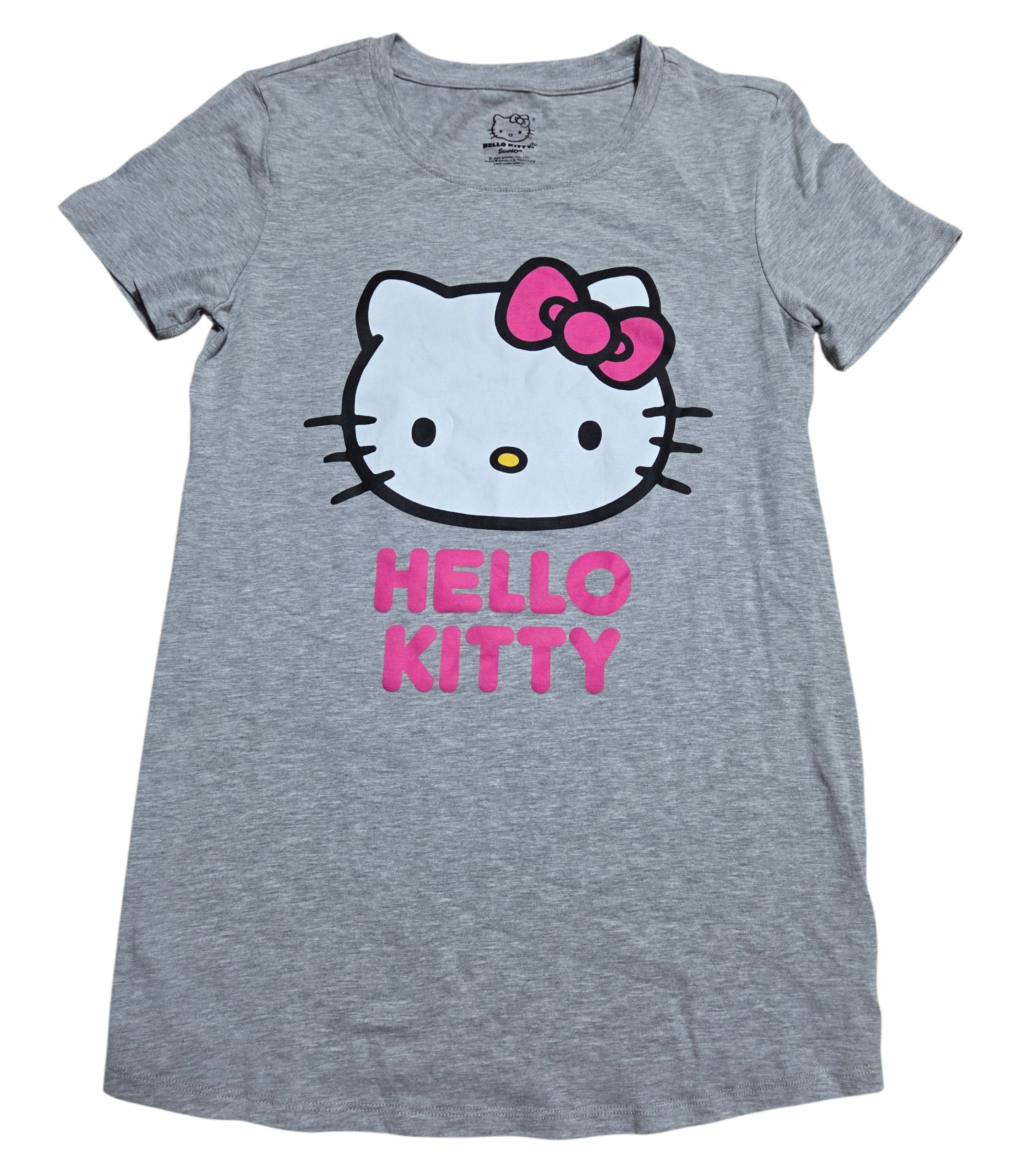 Sanrio Hello Kitty Short Sleeve Graphic Pink Gray M(8/10) T-Shirt Stretch