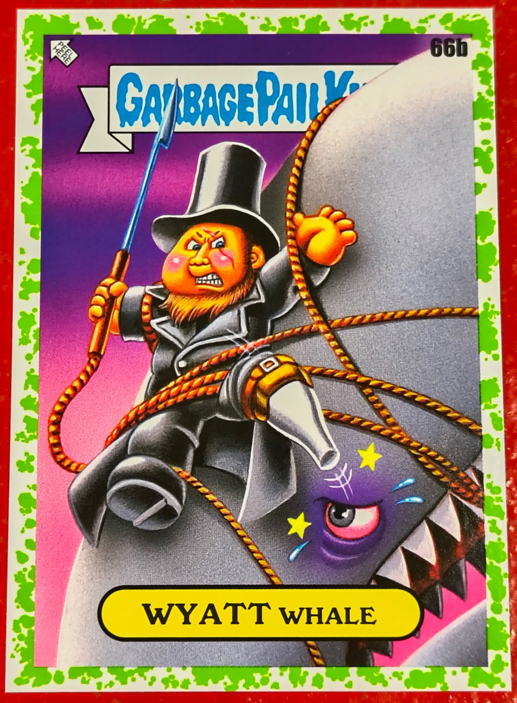 2022 Topps Garbage Pail Kids Book Worms Series 1 Booger Green Wyatt Whale 66B
