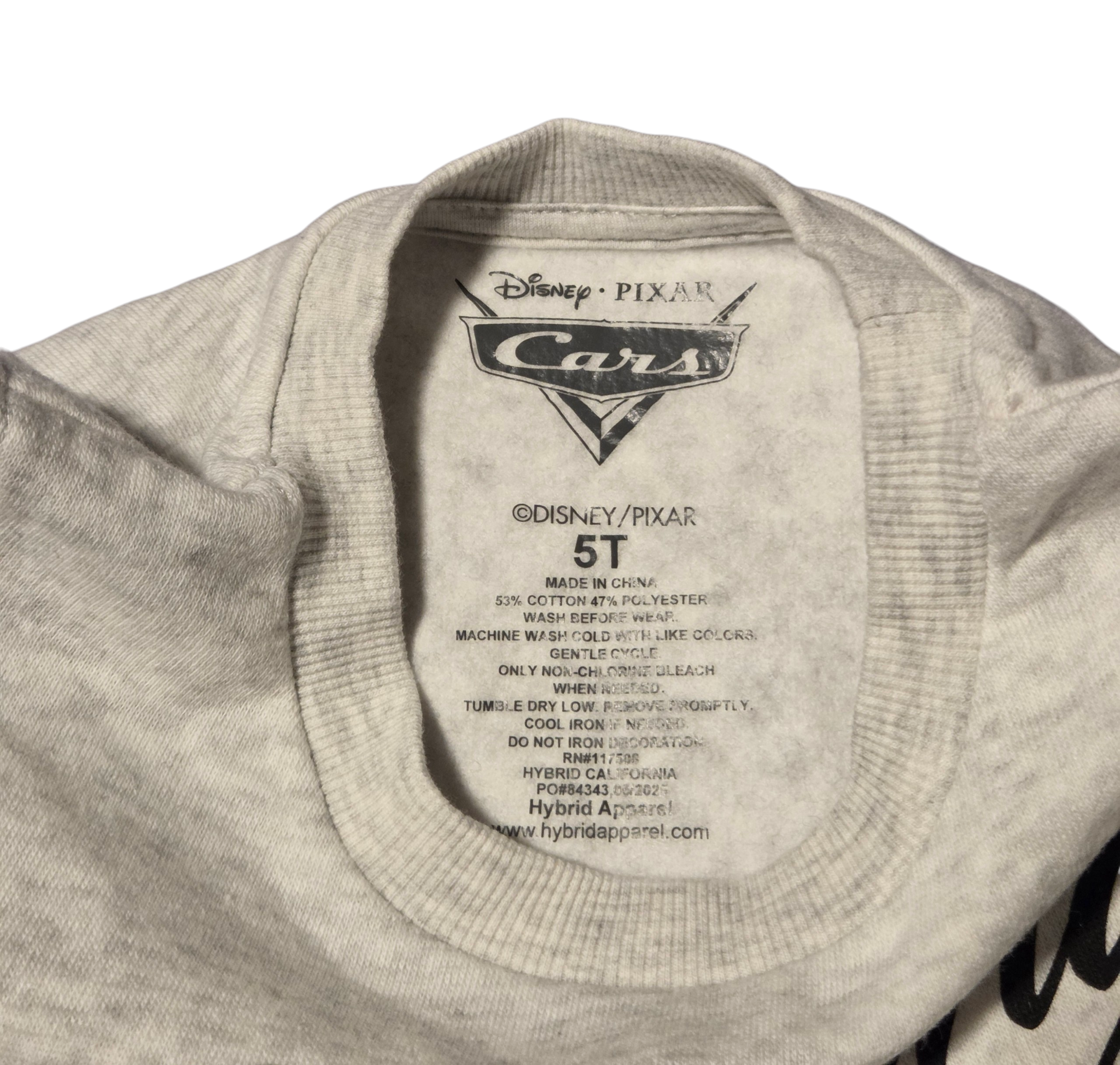 Disney Pixar Cars Lightning McQueen Piston Cup Champion Sweatshirt 5T image 3