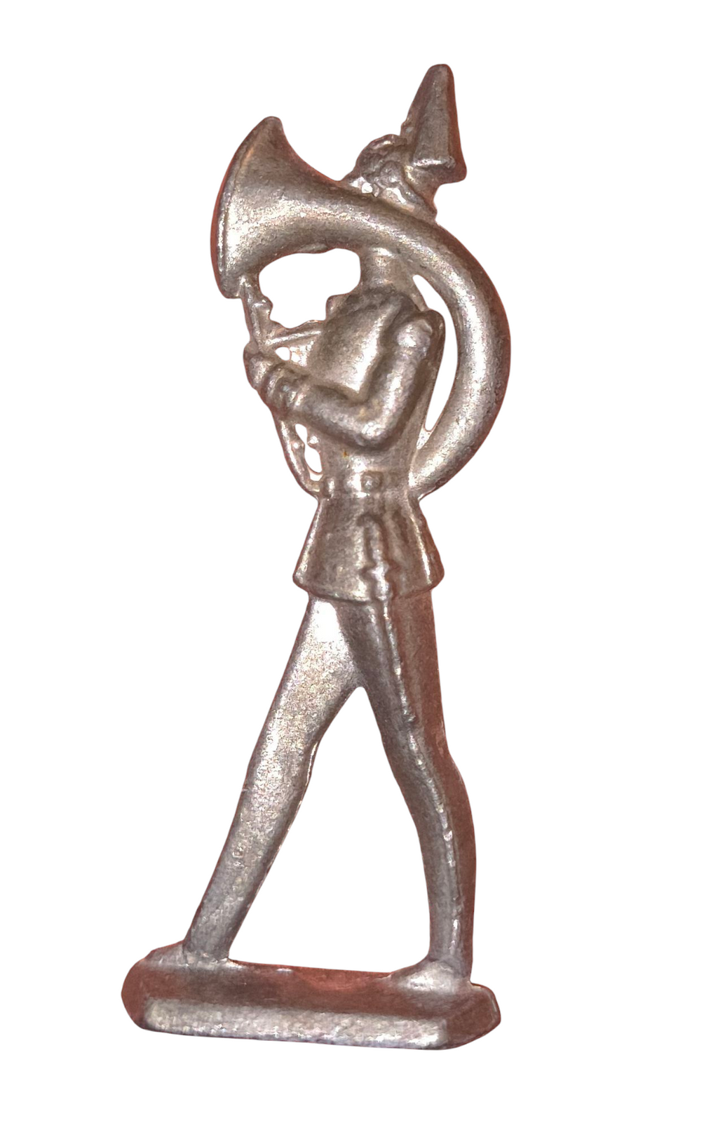 Vintage Lead Toy Soldier Marching w/ Tuba Figurine image 2