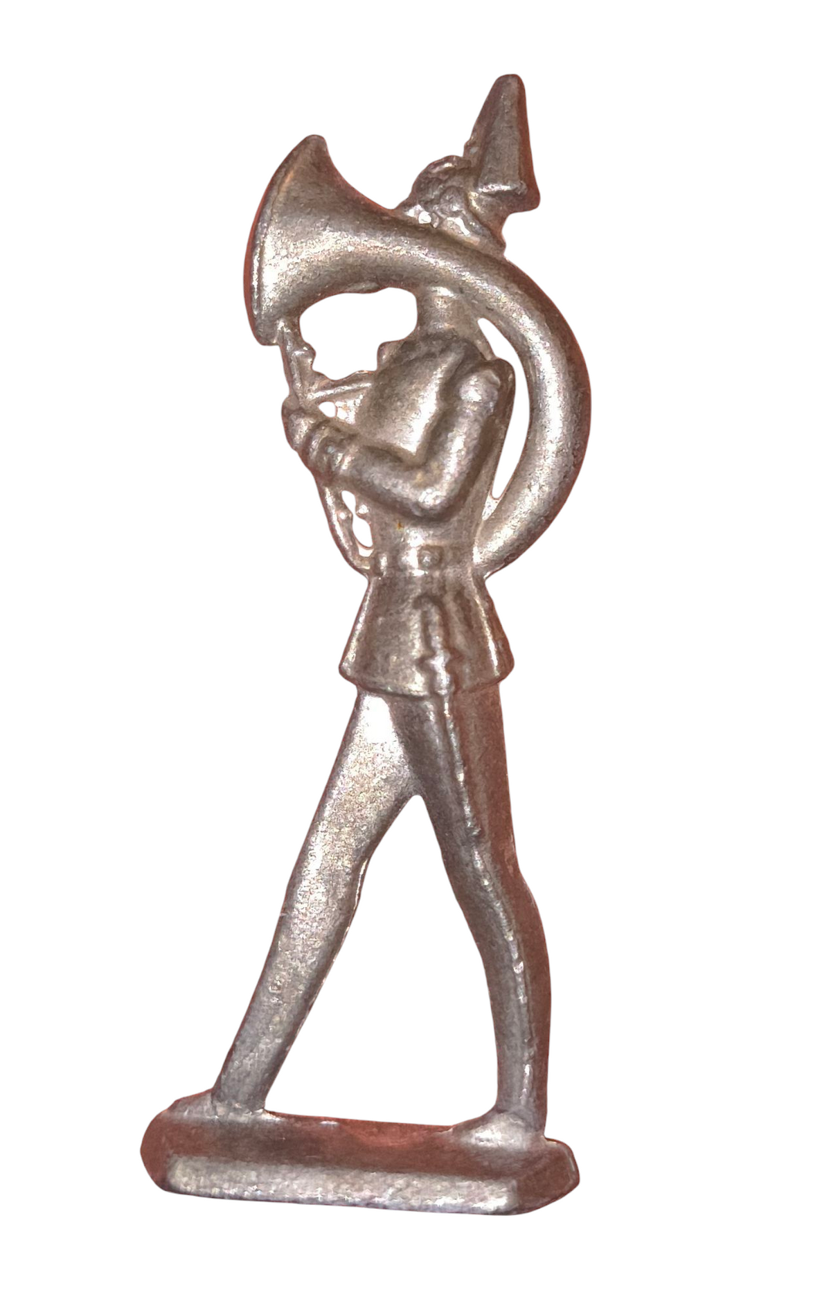 Vintage Lead Toy Soldier Marching w/ Tuba Figurine image 2