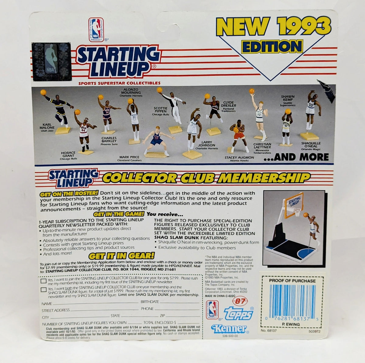 1993 Starting Lineup Patrick Ewing New York Knicks Basketball Figure image 2