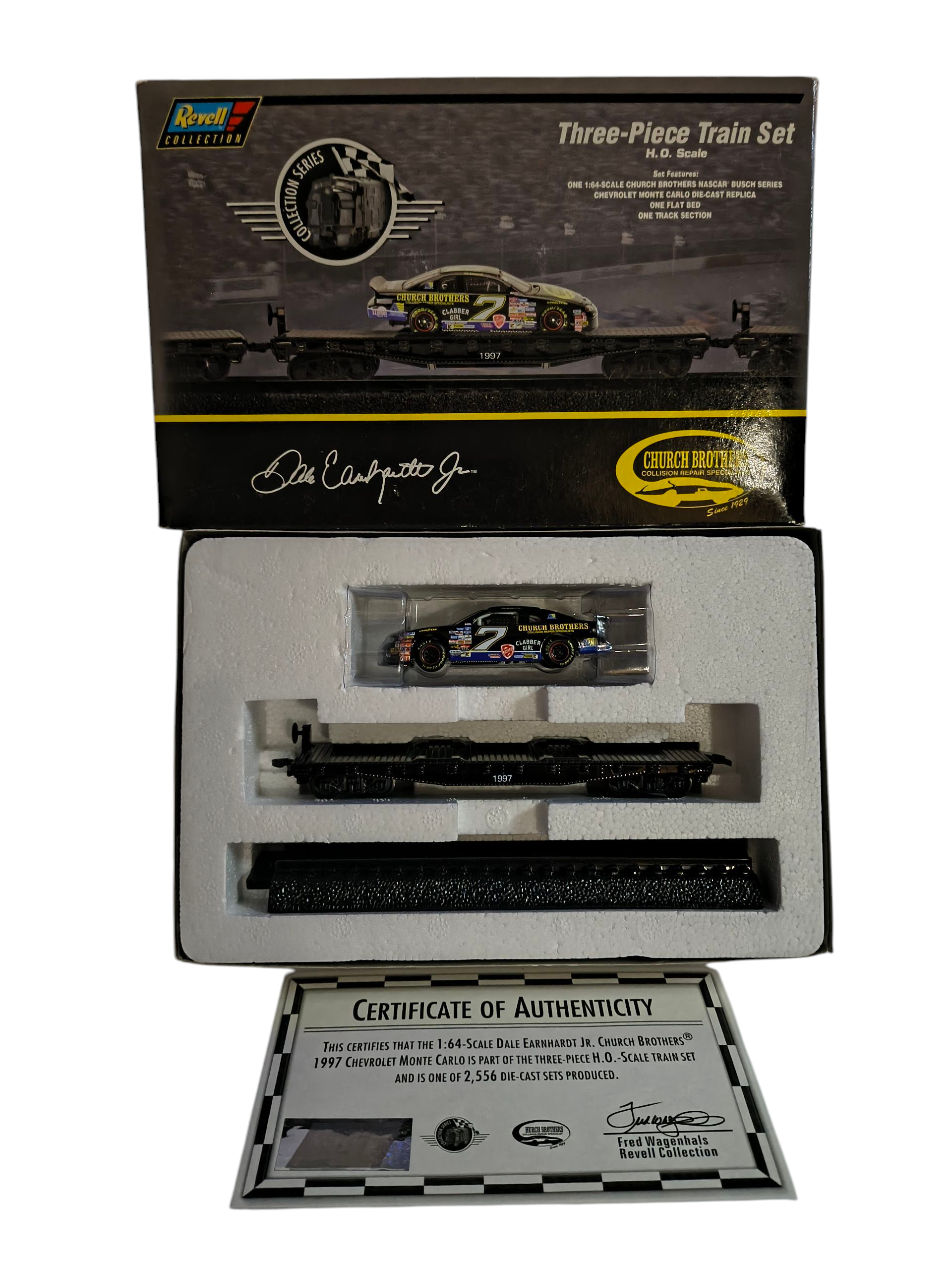 2003 Revell Dale Earnhardt Jr. Church Brothers #7 Nascar 3 Piece Train Set