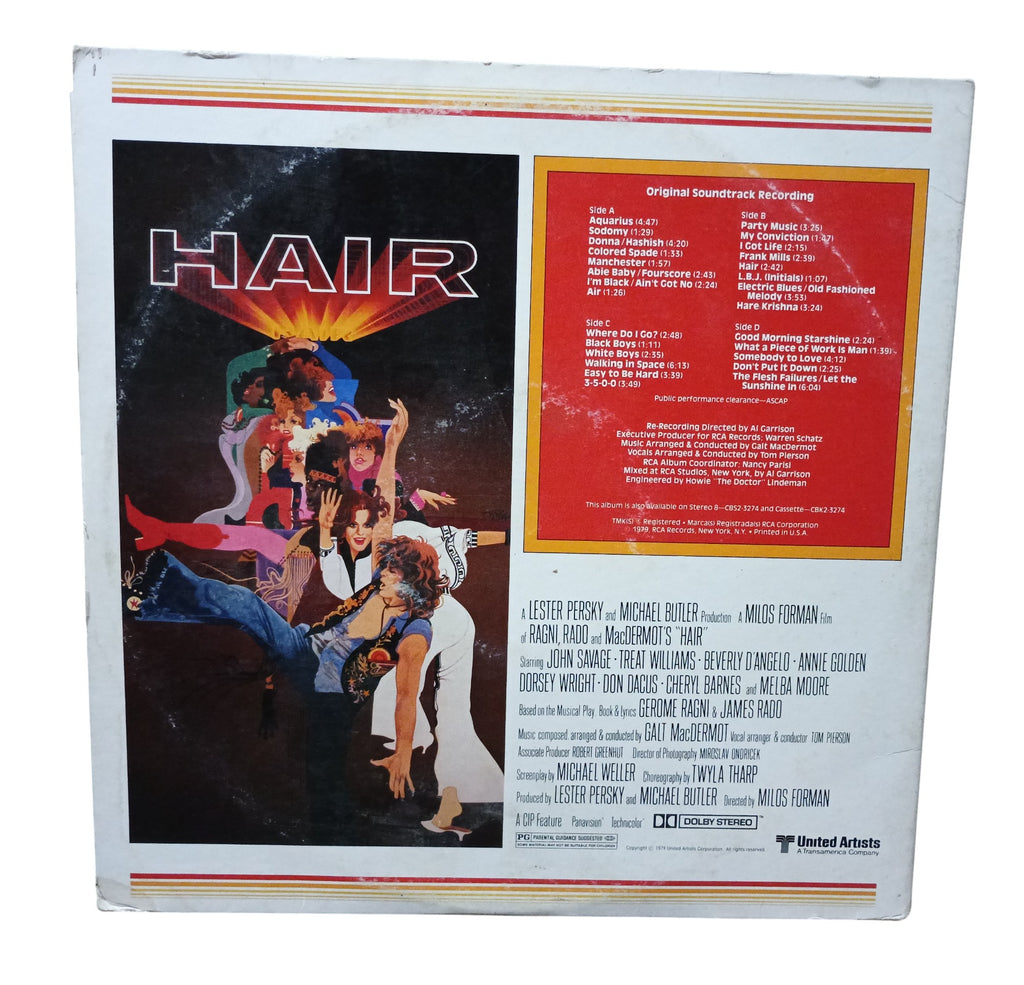 1979 RCA Hair Soundtrack by Galt MacDermot CBL2-3274 Gatefold 2LP Record image 4