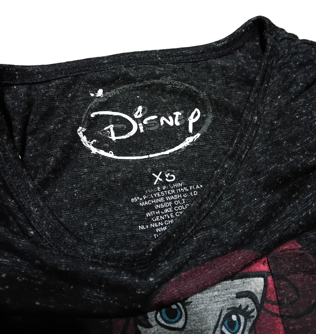 Disney The Little Mermaid Ariel Pocket Short Sleeve Heathered Black XS T-Shirt image 3