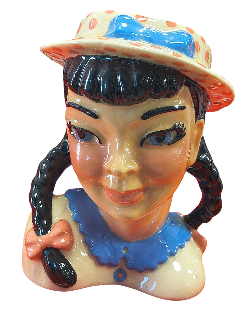 1950 Ceramic Arts Studio Becky Head Vase Flower Vase 5.5"