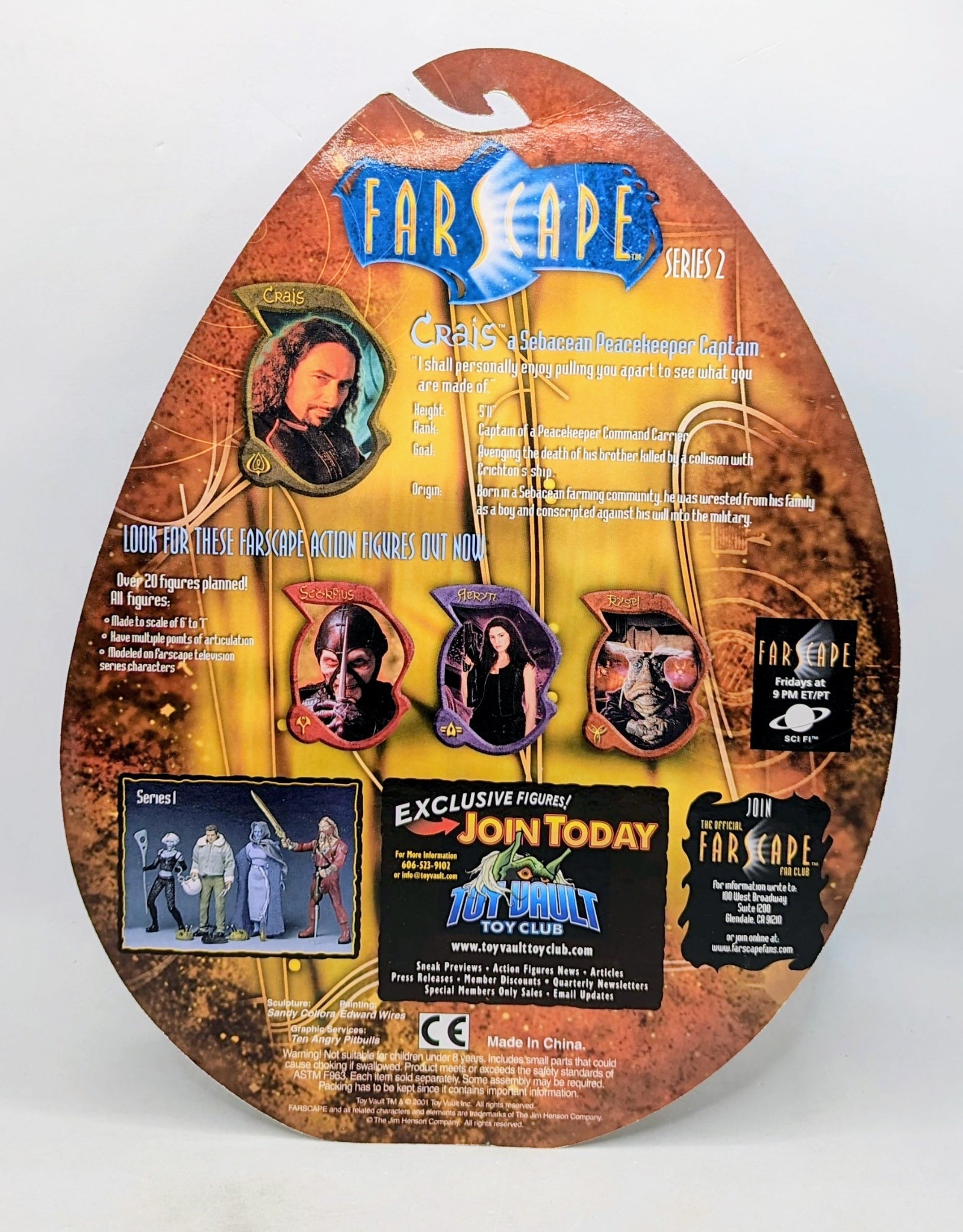 2000 Toy Vault Farscape Bialar Crais Vengeance Is Mine Series 2 Figure image 2