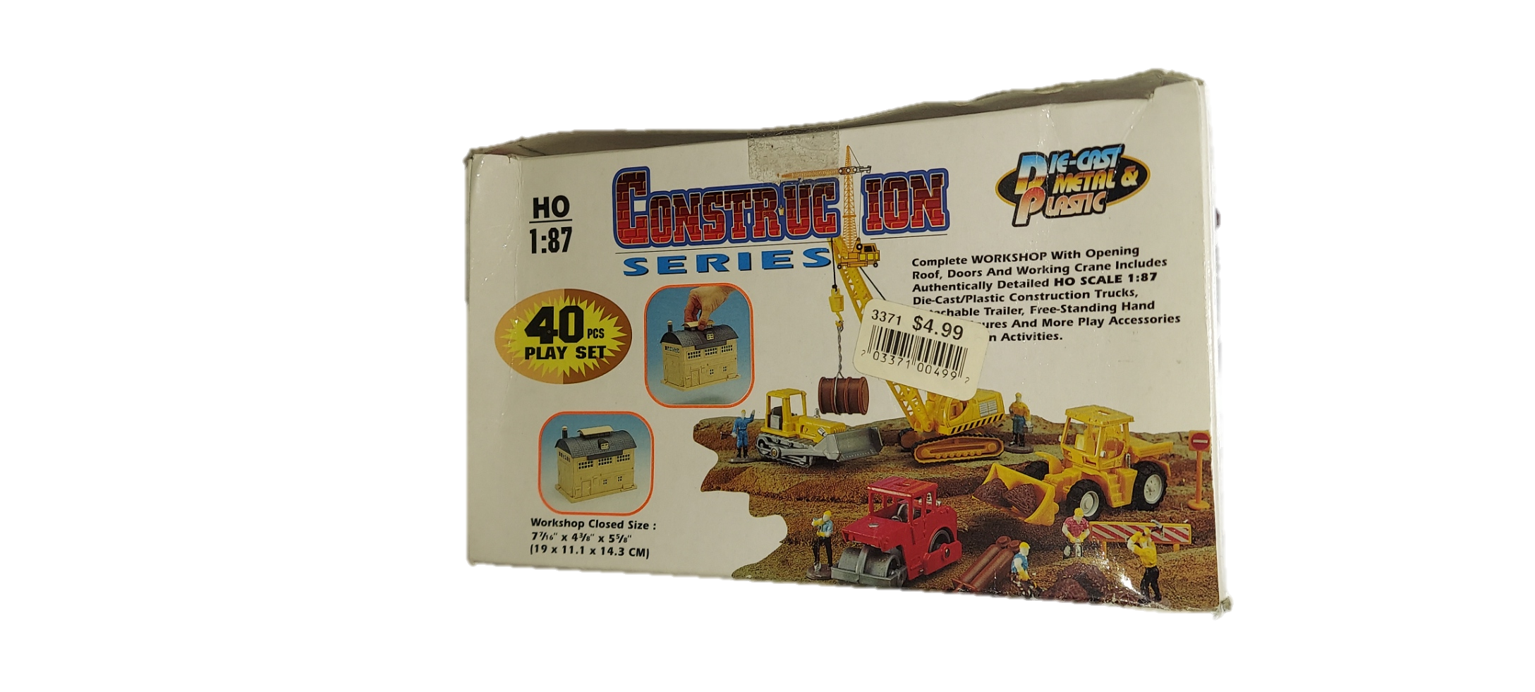 1997 Smart Toys Diecast And Plastic HO Train Construction Workshop 40 Piece Set image 3