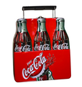 Coca Cola Six Pack Coke Bottle Tin Mini Lunch Box With Handle