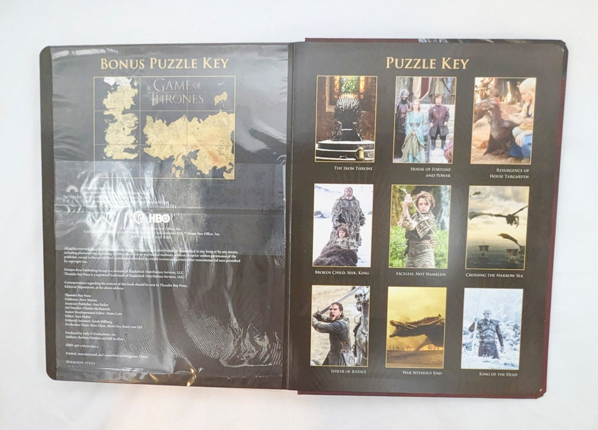 2022 Thunder Bay Game Of Thrones Jigsaw Puzzle Book HC image 2