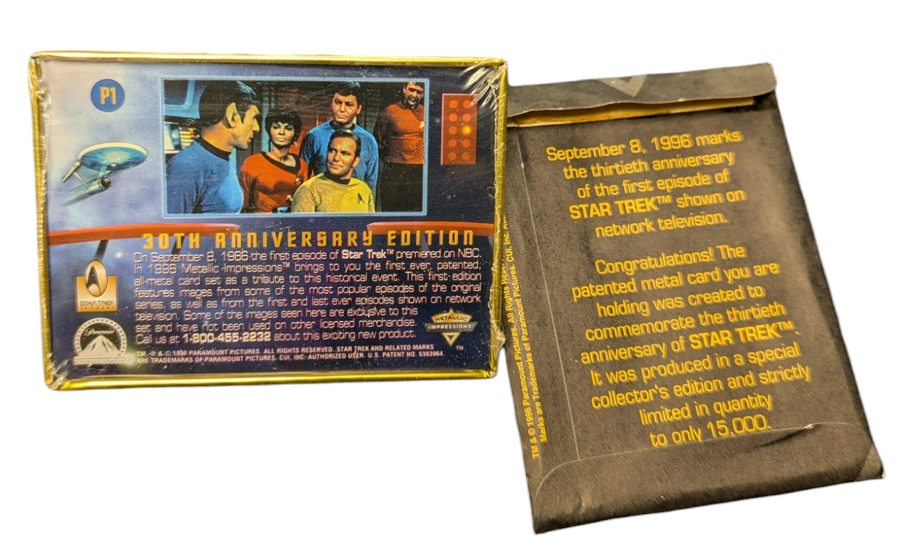 1996 Metallic Impression Star Trek Limited Edition Metal Collector Card NCC-1701 image 2