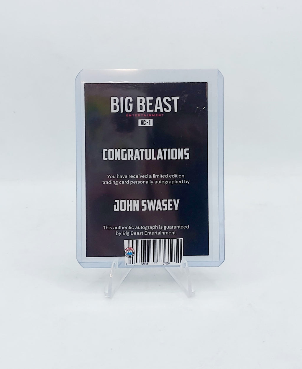 BAM Big Beast Jogn Swasey Signed Trading Card image 2