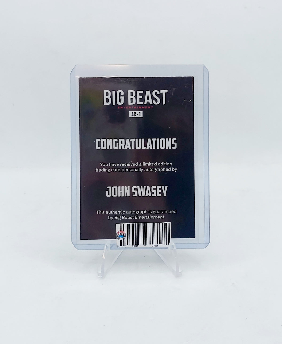 BAM Big Beast Jogn Swasey Signed Trading Card image 2