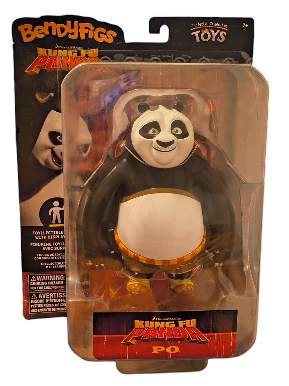 Noble Collection Bendyfigs Kung Fu Panda Po 6" Action Figure w/ Stand