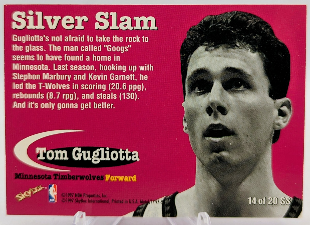1997-98 Metal Universe Silver Slams Tom Gugliotta Minnesota Timberwolves #14 image 2