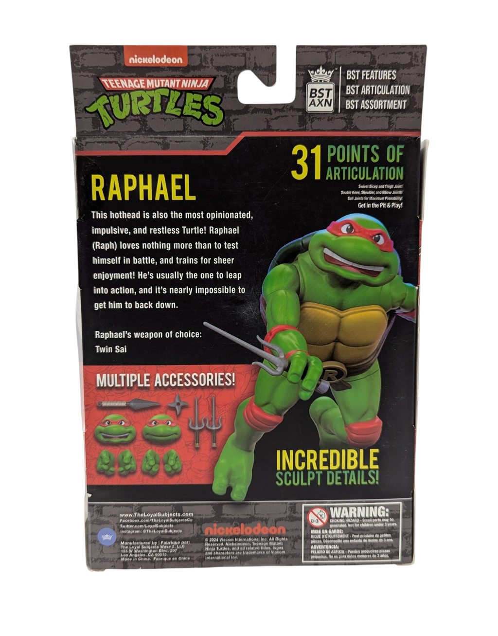 2024 BST AXN Teenage Mutant Ninja Turtles Raphael Action Figure image 2