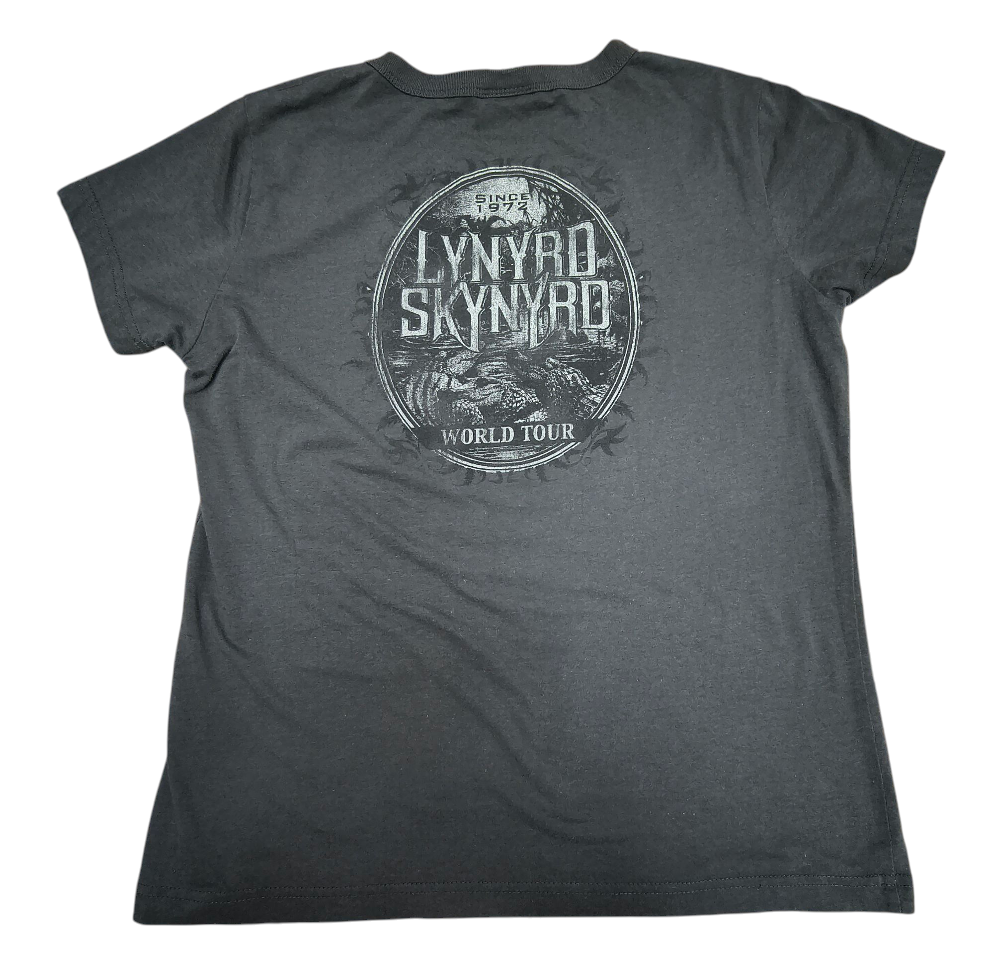 Vintage Junk Food Lynyrd Skynyrd Swamp World Tour Grey Womens XL T-Shirt image 2