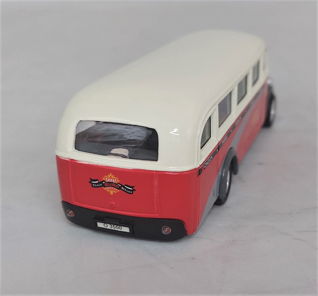 Sunnyside 1950-1955 Red Mercedes Benz Omnibus O 3500 Euro Coach Service Bus image 4