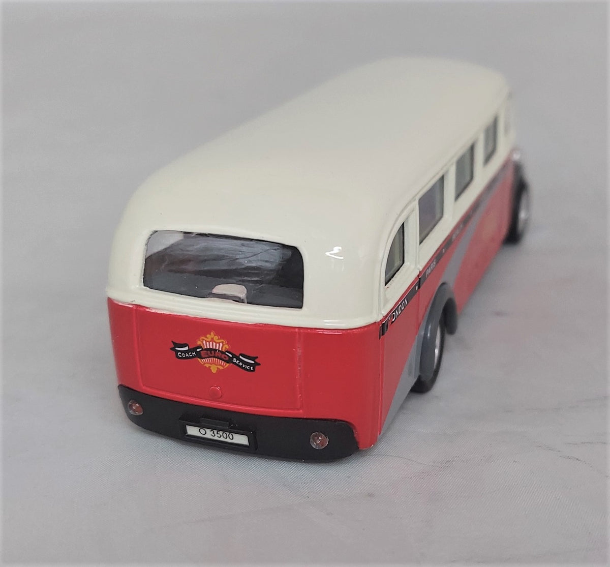 Sunnyside 1950-1955 Red Mercedes Benz Omnibus O 3500 Euro Coach Service Bus image 4