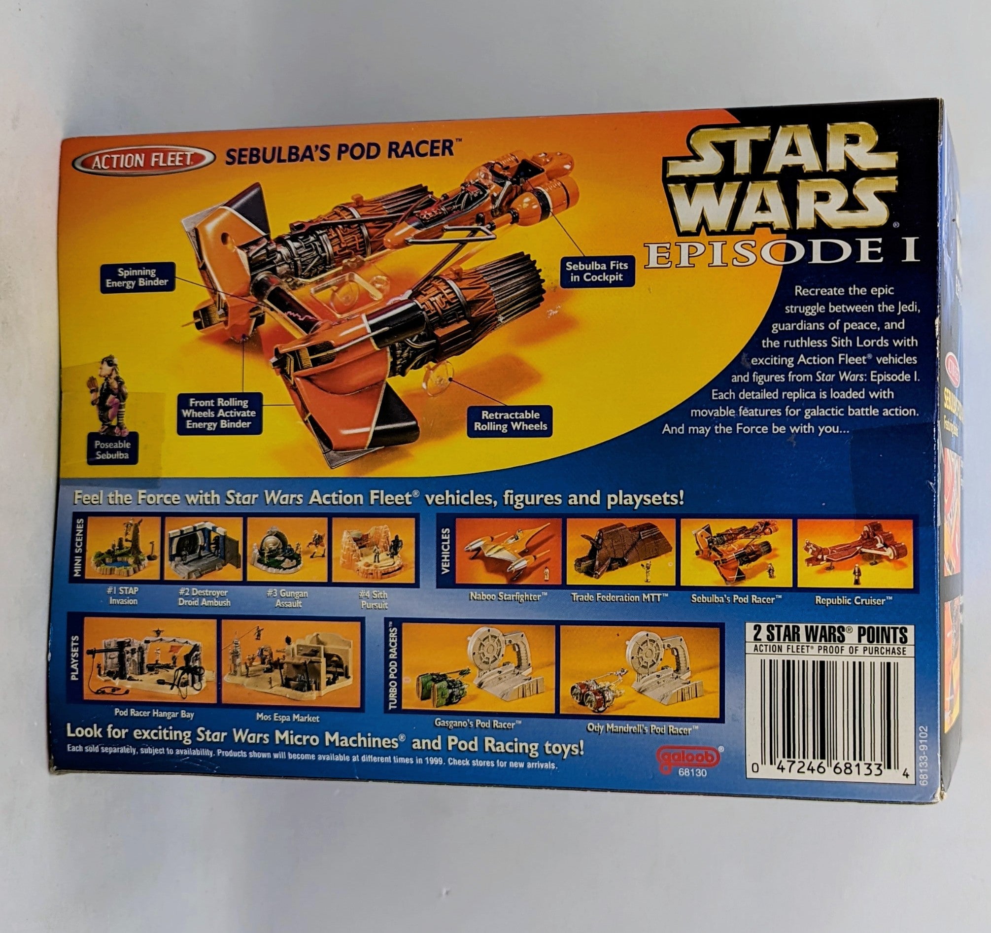 1998 Galoob Micro Machines Star Wars Episode 1 Action Fleet Sebulba's Pod Racer image 2