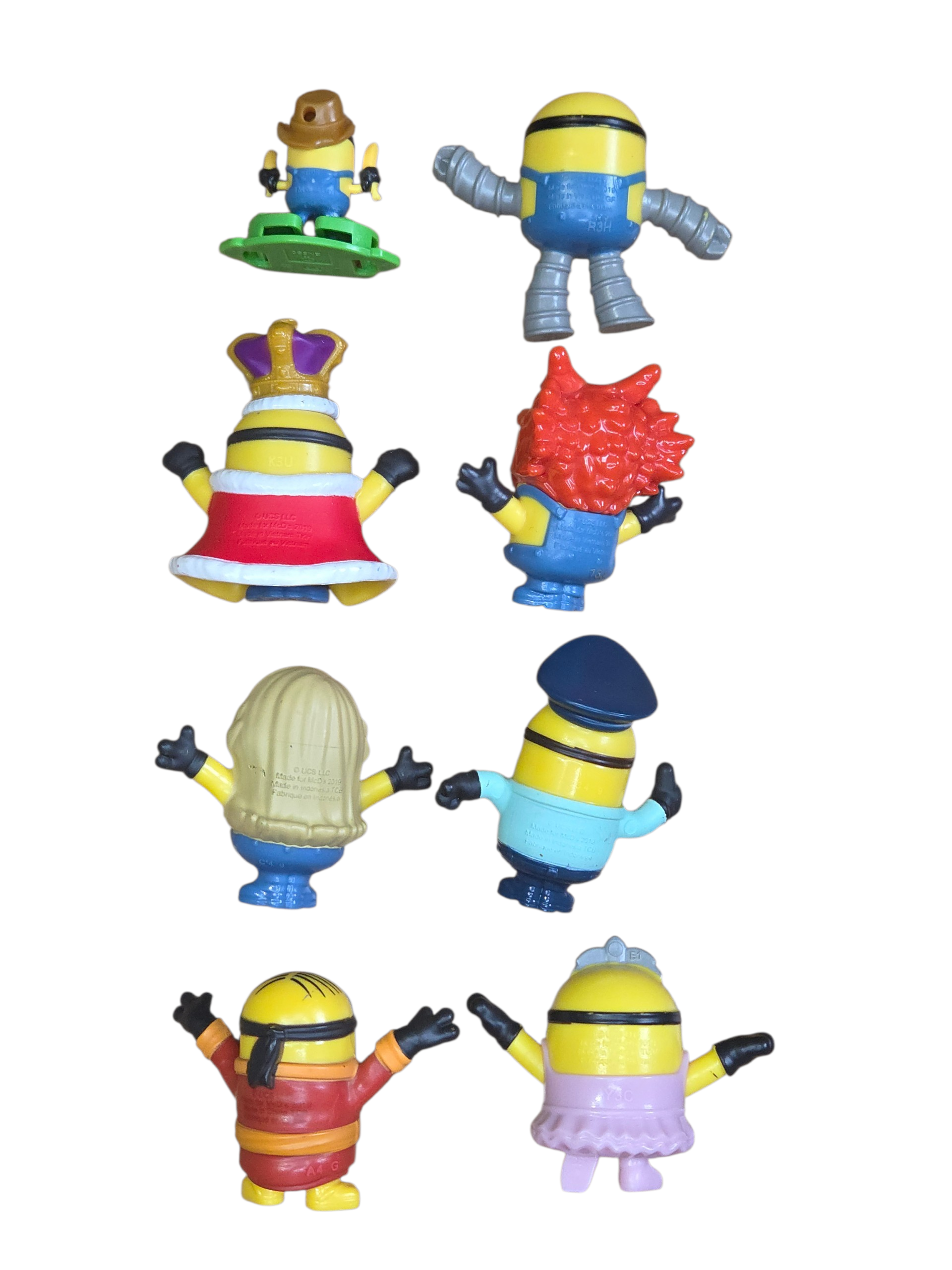 Lot of 2019 McDonald's Minions And Kinder Minion 8 Figures Pilot, King, Hippie + image 4