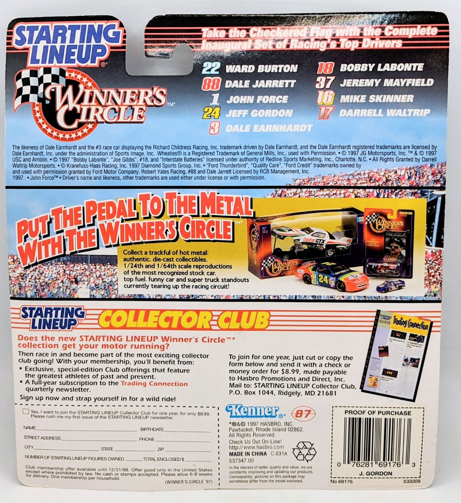 1997 Kenner Starting Lineup Racing Winners Circle #24 Jeff Gordon image 2