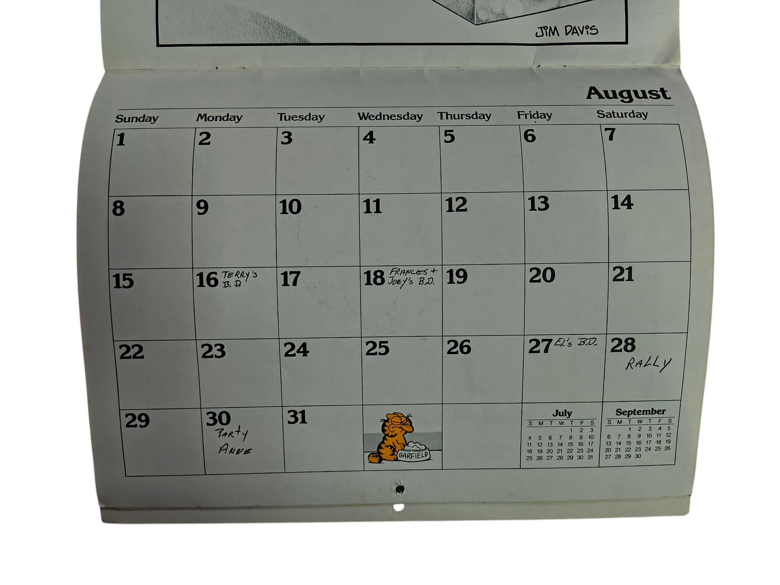 1982 Ballantine Garfield How To Behave Like A Cat Calendar image 4