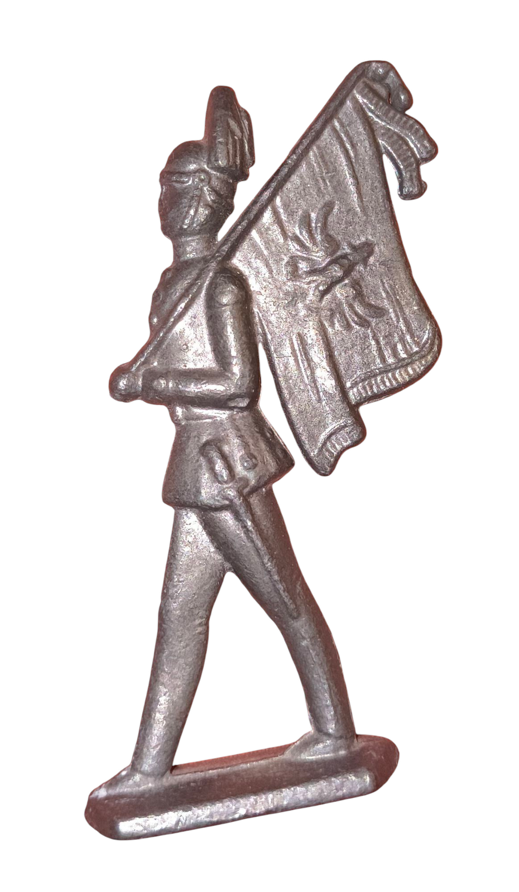 Vintage Lead Toy Soldier Marching w/ Flag Figurine image 2
