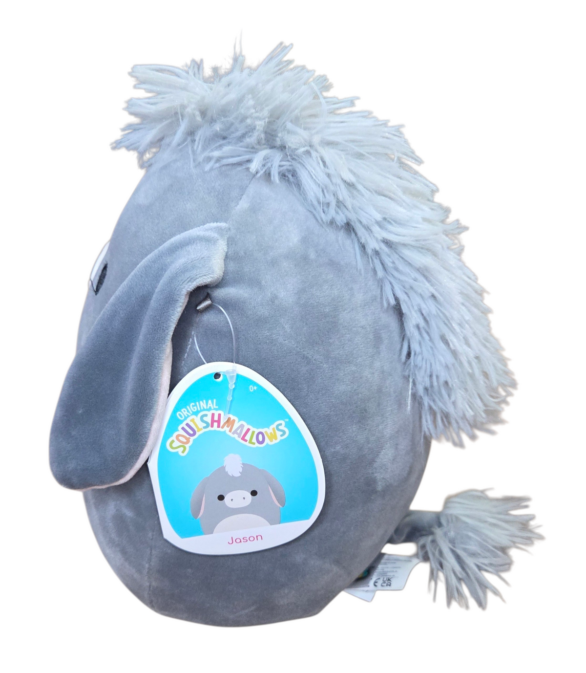 Kellytoy Squishmallows Jason Donkey 12” Gray Hair Plush image 3