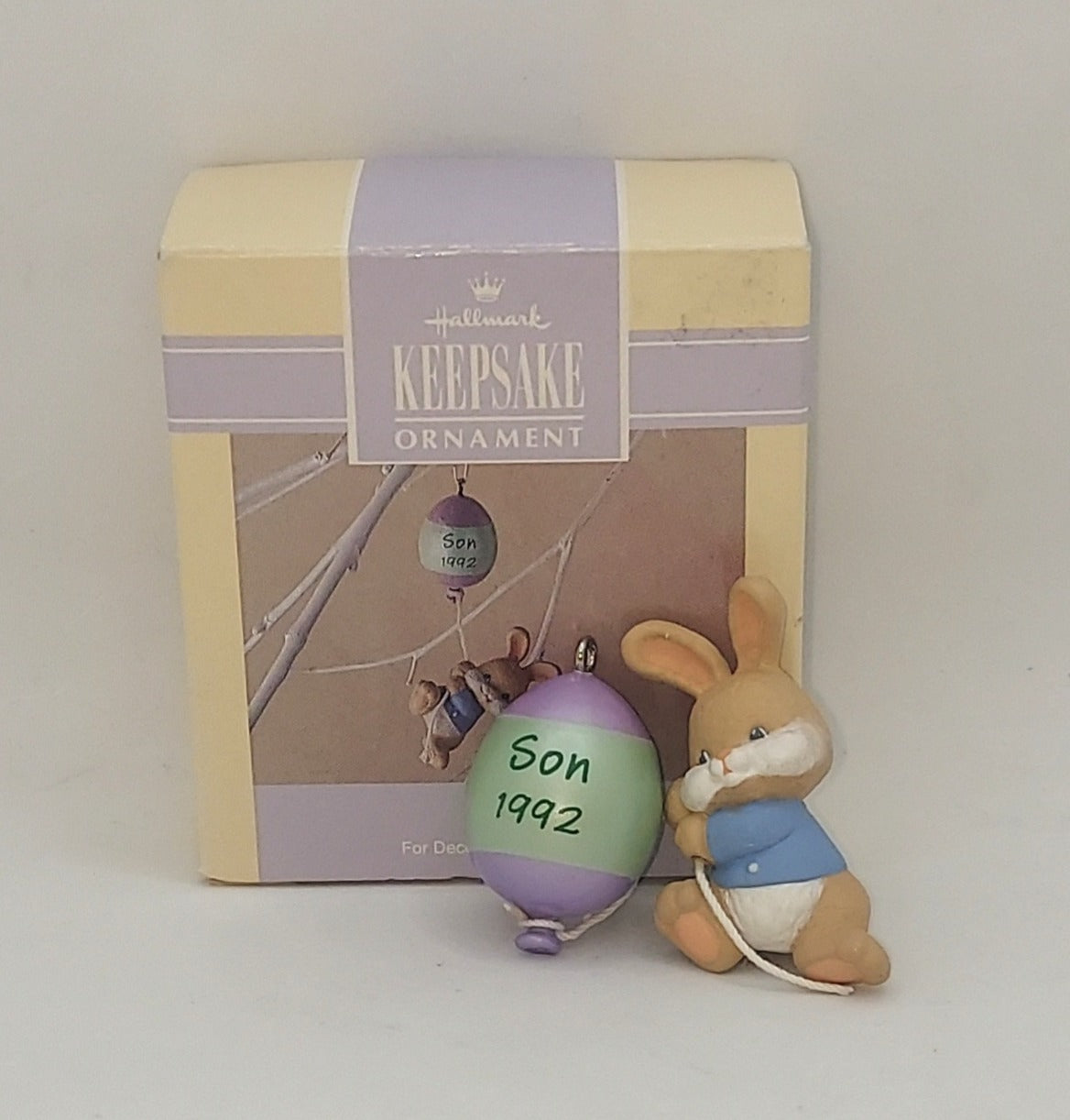 1992 Hallmark Son Easter Bunny Keepsake Ornament