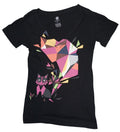Element Geometric Shapes Fox Black Womens Size Small T-Shirt