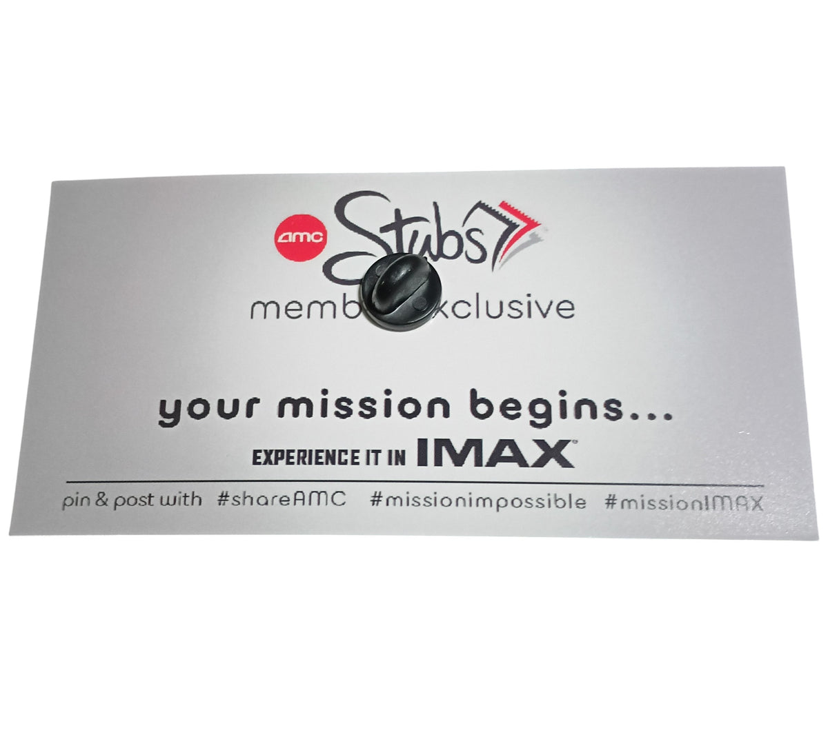 2015 AMC IMAX Movie Theatre Exclusive Mission Impossible Rogue Nation IMF Pin DT image 2
